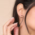 Obsidian Crystal | Gunmetal | Kikiballa Hoop Earrings